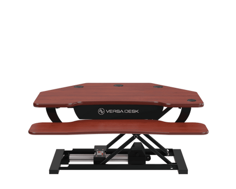 PowerPro® Corner Electric Standing Desk Converter with USB Charging - VersaDesk