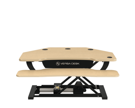 PowerPro® Corner Electric Standing Desk Converter with USB Charging - VersaDesk