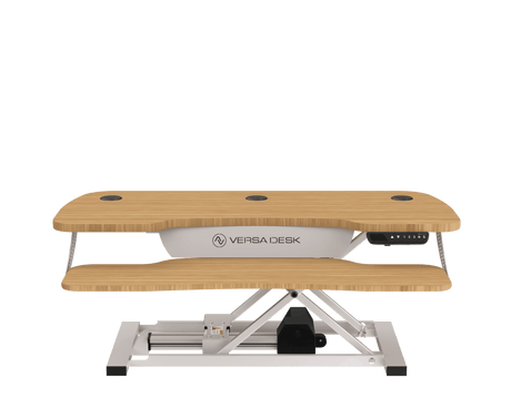 PowerPro® Elite Electric Standing Desk Converter with Programmable Switch, USB Port and Mobile APP - VersaDesk