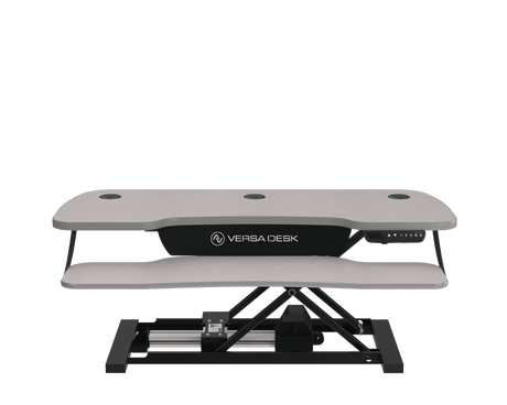 PowerPro® Elite Electric Standing Desk Converter with Programmable Switch, USB Port and Mobile APP - VersaDesk