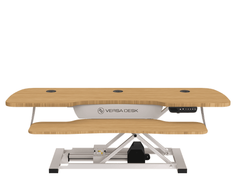 PowerPro® Elite Electric Standing Desk Converter with Programmable Switch, USB Port and Mobile APP - VersaDesk