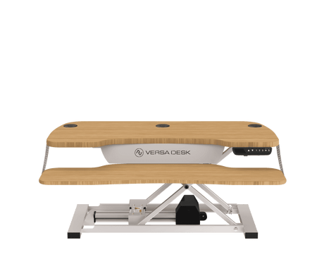 PowerPro® Elite Electric Standing Desk Converter with Programmable Switch, USB Port and Mobile APP - VersaDesk