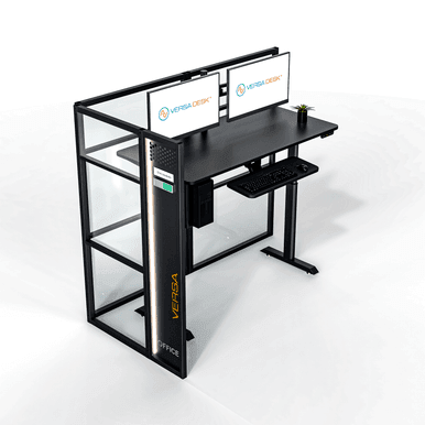 WorkNest™ Cube L - Modern Glass Office Cubicle