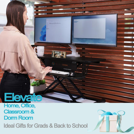 adjustable standing desk riser for work health ergonomic sit stand workstation VersaDesk