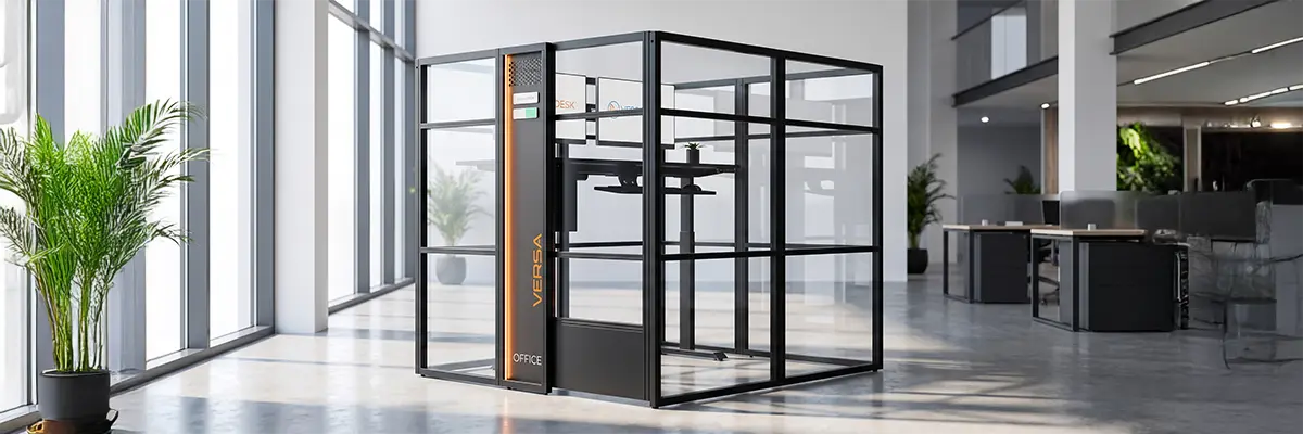 office cubicles with sliding doors modern workspace design trend 2026