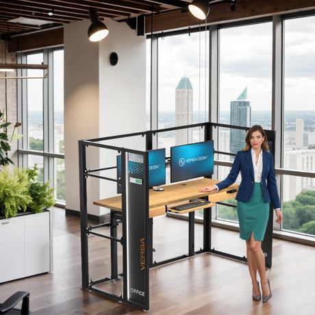 modern office cubicles modular office cubicle system with standing desks WorkNest VersaDesk