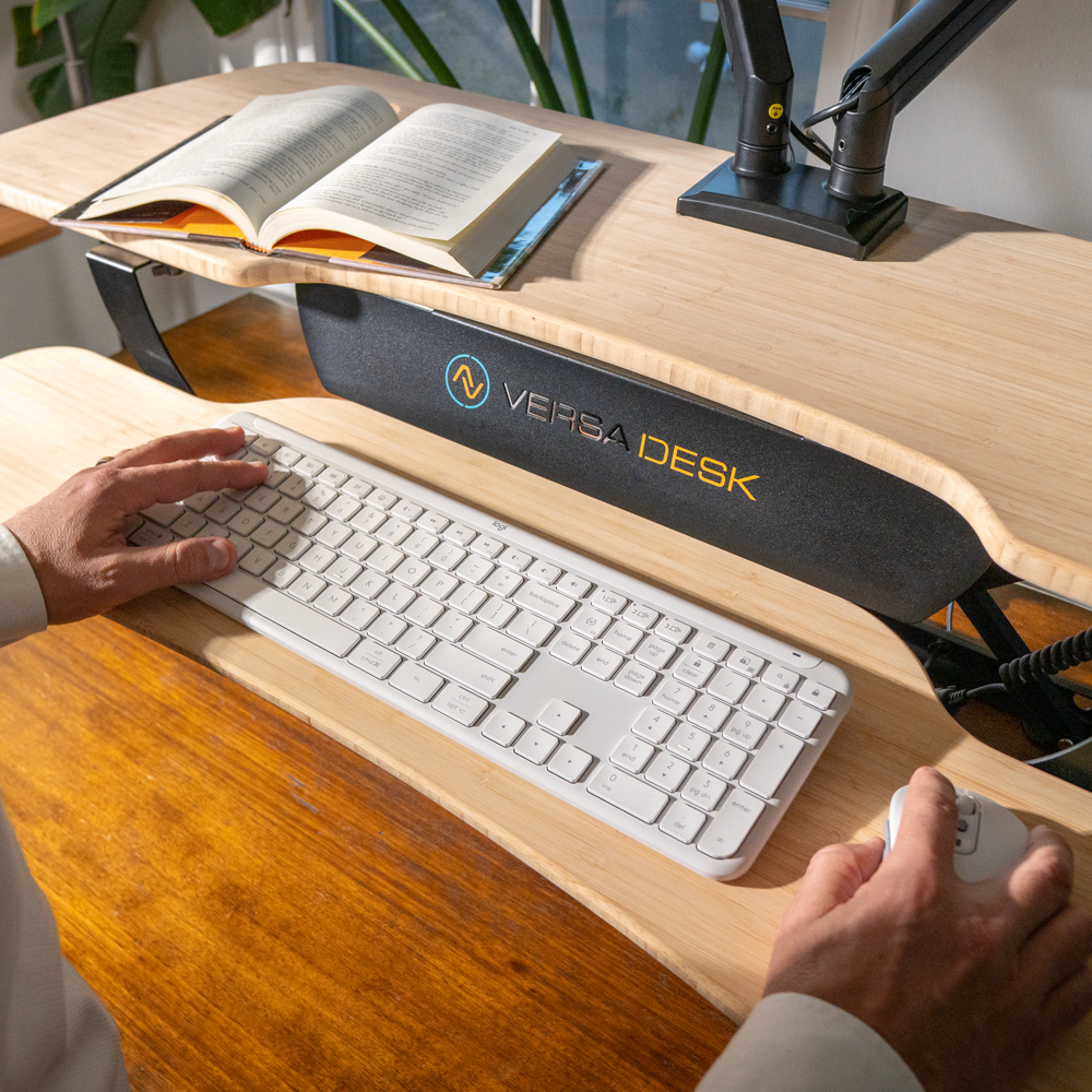 PowerPro Electric Standing Desk Converter with USB Charging