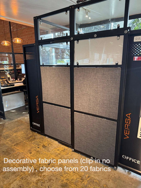 WorkNest® Cube L - Modern Glass Cubicle - VersaDesk