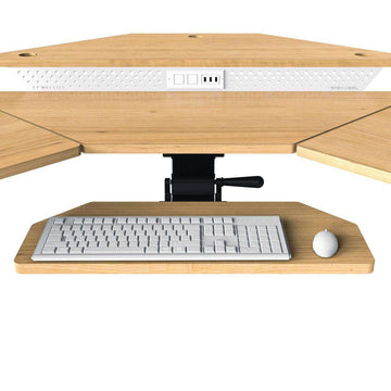 Corner Keyboard Tray | 360° Swivel for Corner Desks | VersaDesk