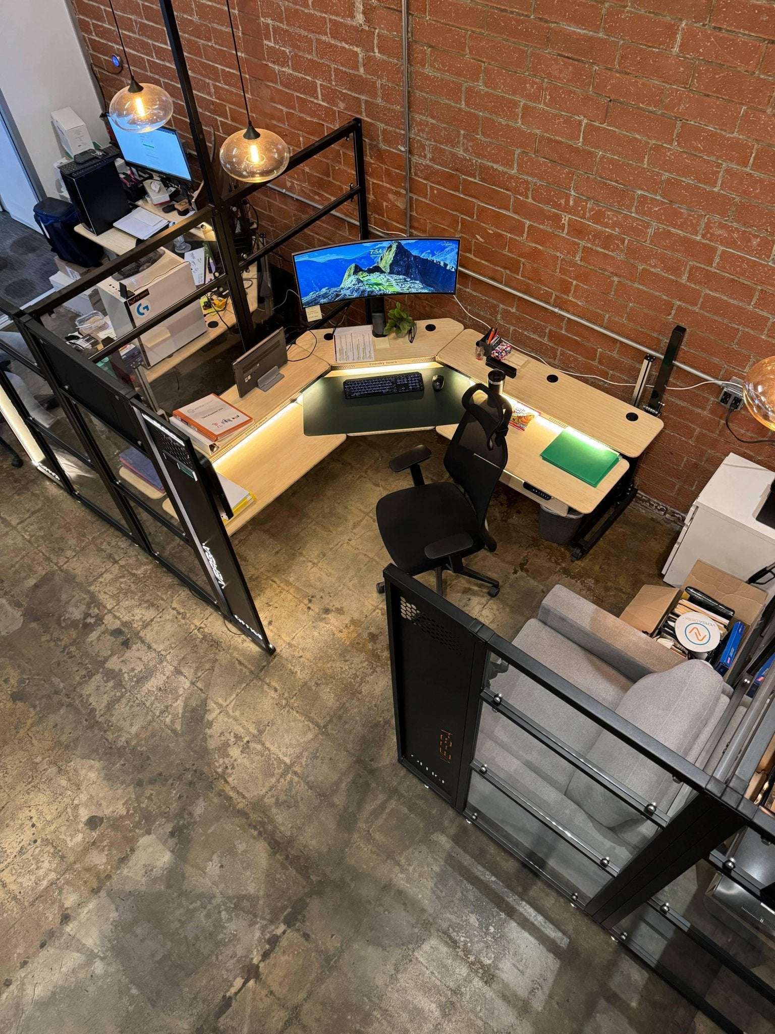Foundry Bench® Corner Standing Desk - VersaDesk