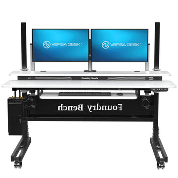 Foundry Bench Standing Desk Smooth and Steady Uplift Action