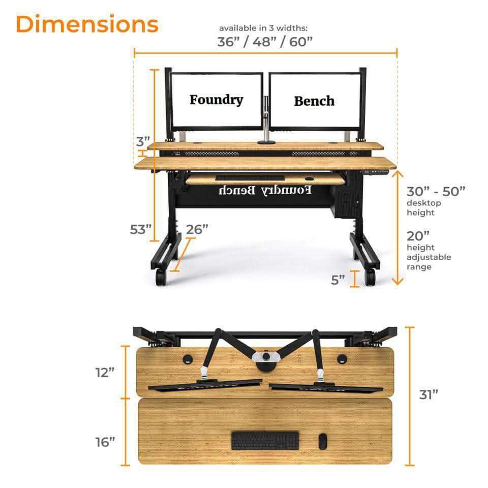 Foundry Bench® Standing Desk - VersaDesk