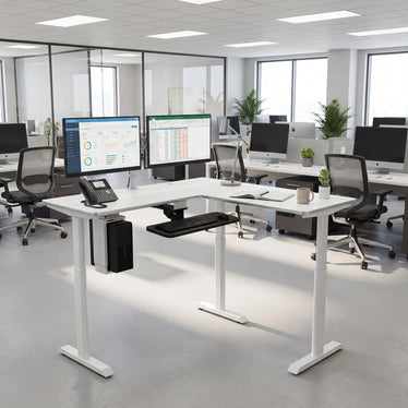 PowerLift®L-Shaped Standing Desk - VersaDesk