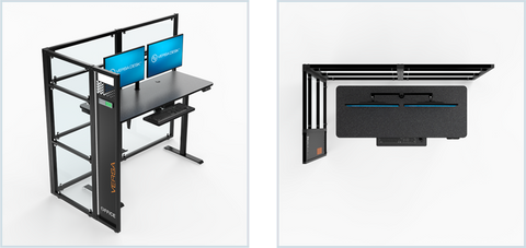 WorkNest® Cube L - Modern Glass Cubicle