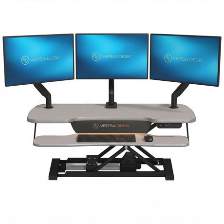 PowerPro Elite Electric Standing Desk Converter with Programmable Switch, USB Port and Mobile APP