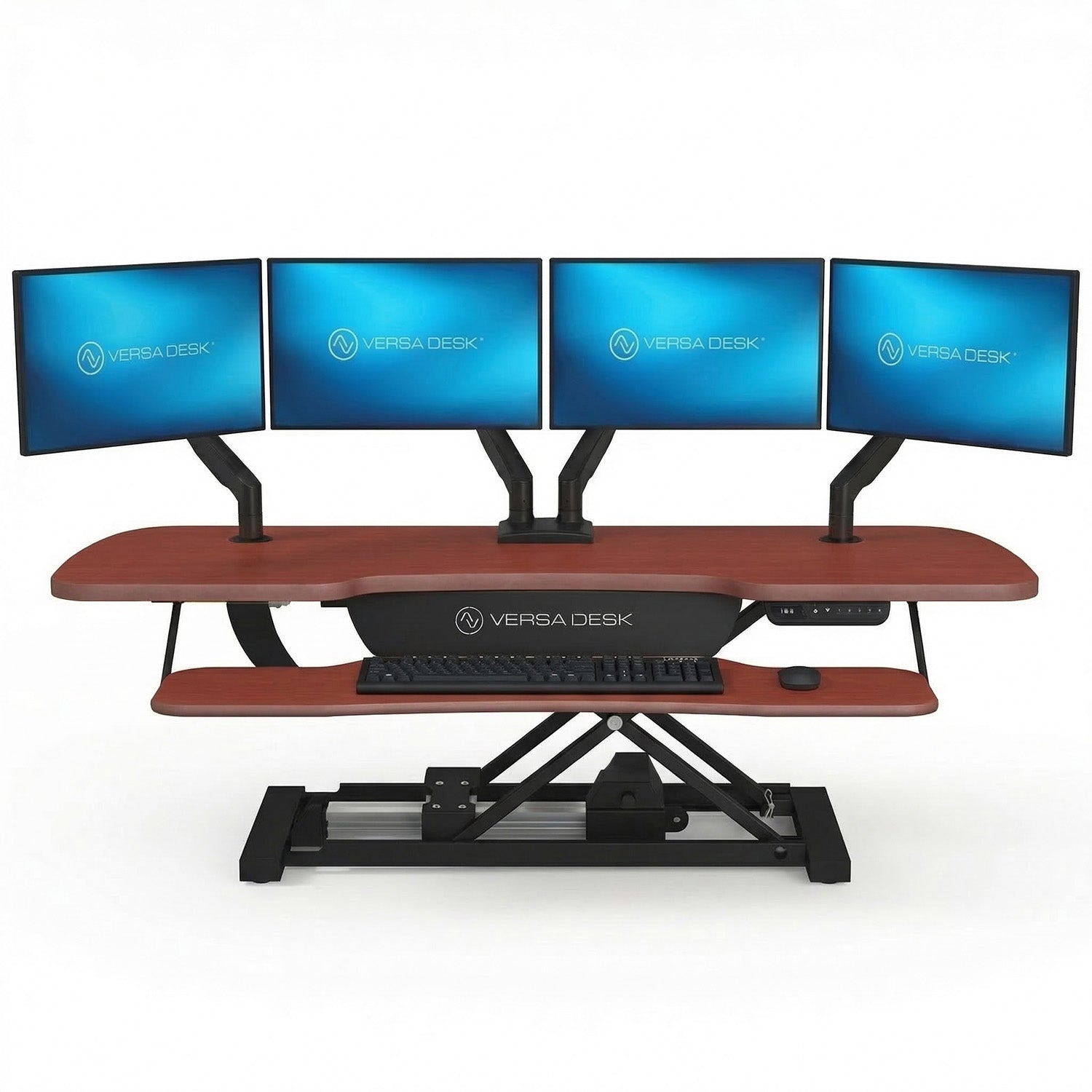 PowerPro Elite Electric Standing Desk Converter with Programmable Switch, USB Port and Mobile APP