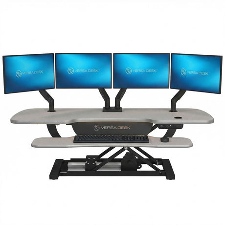 PowerPro Elite Electric Standing Desk Converter with Programmable Switch, USB Port and Mobile APP