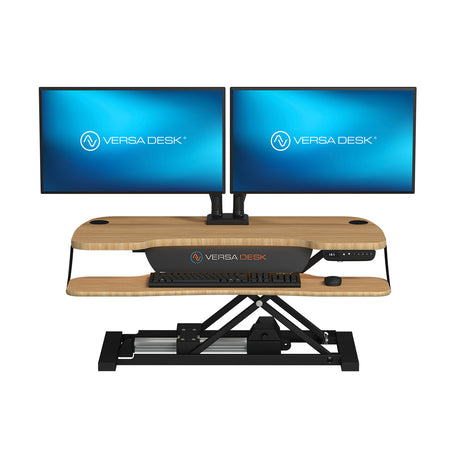 PowerPro Elite Electric Standing Desk Converter with Programmable Switch, USB Port and Mobile APP
