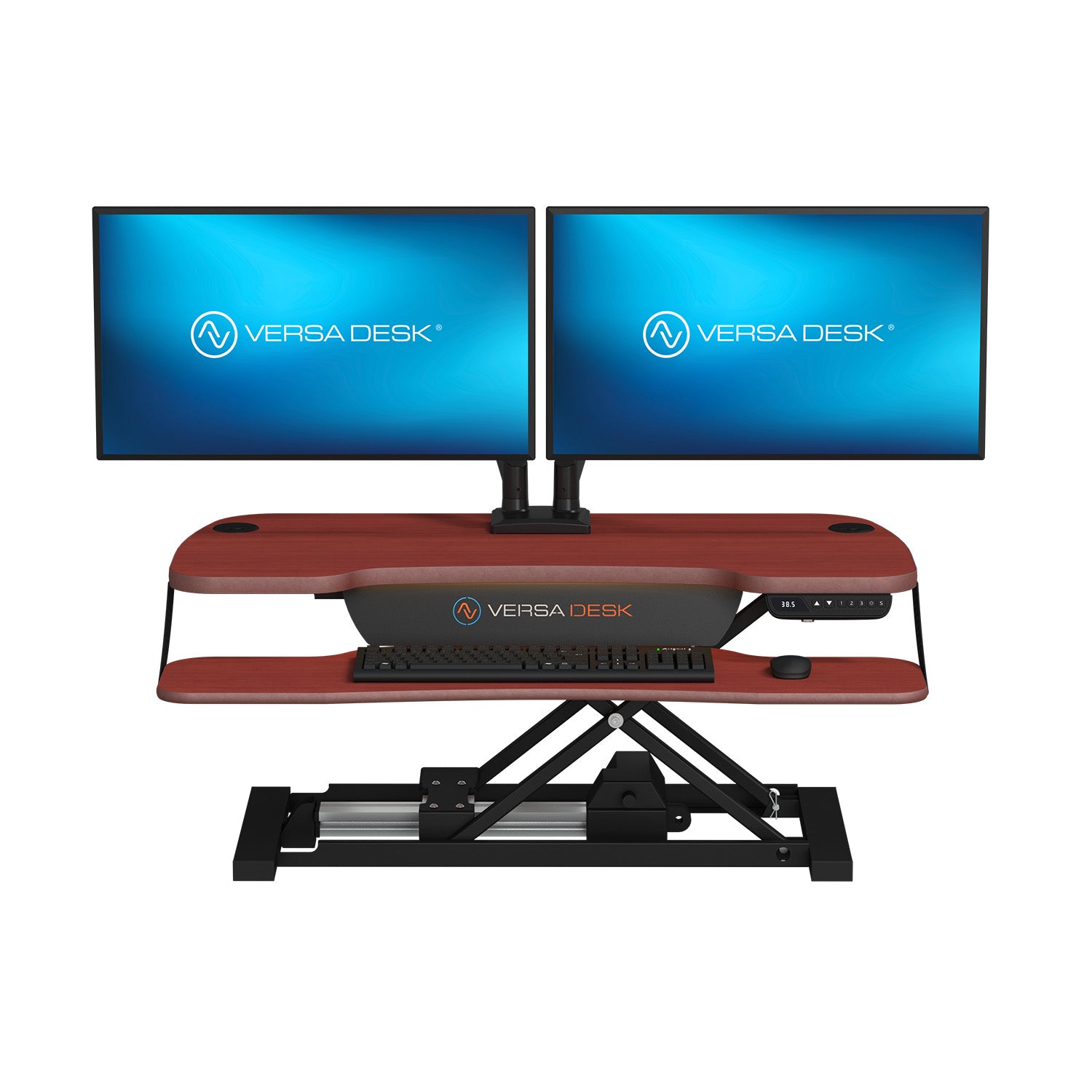 PowerPro Elite Electric Standing Desk Converter with Programmable Switch, USB Port and Mobile APP