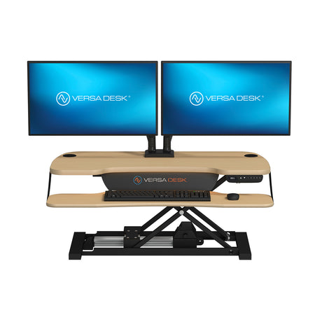 PowerPro Elite Electric Standing Desk Converter with Programmable Switch, USB Port and Mobile APP