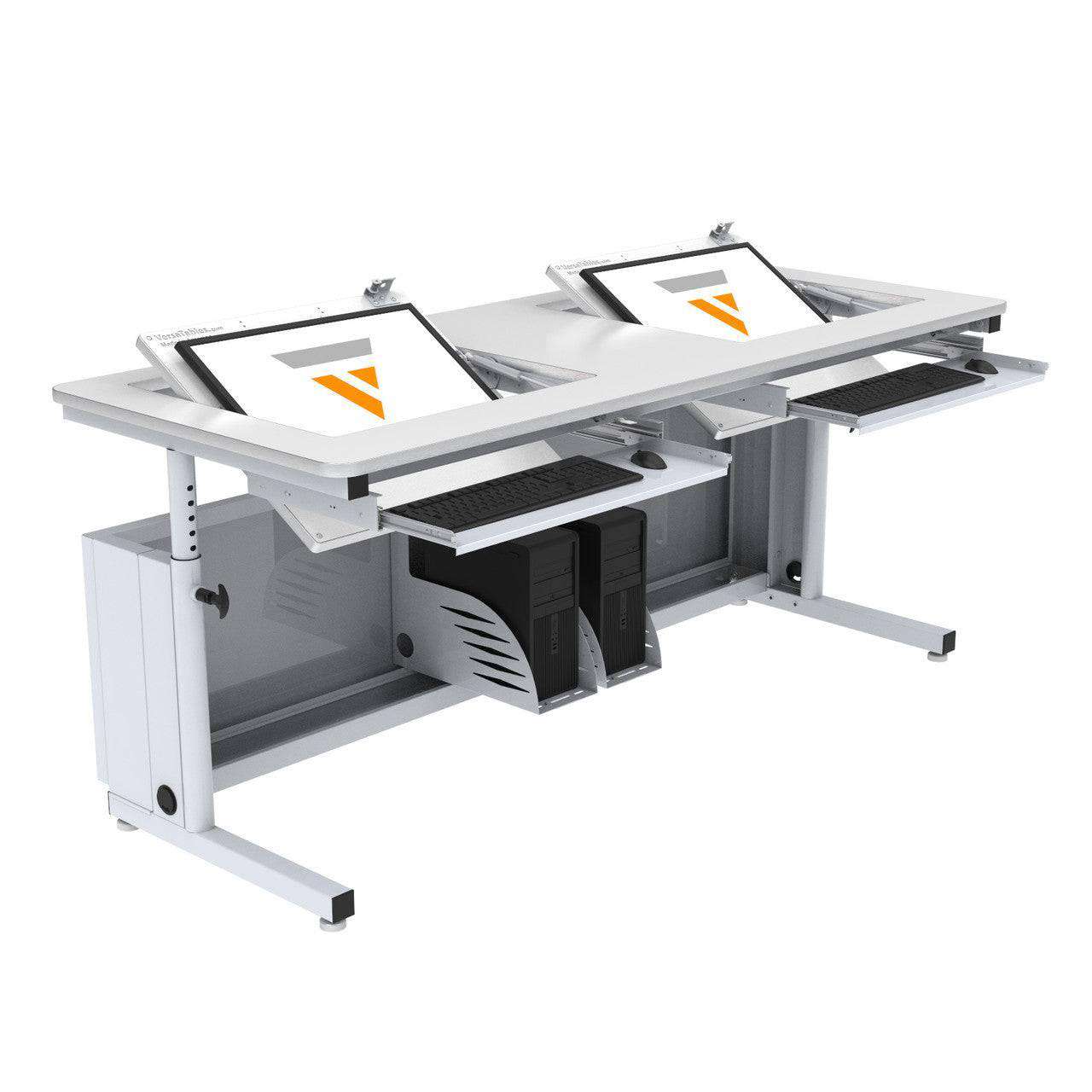 Revolution Computer Table for 2 Persons, Height Adjustable