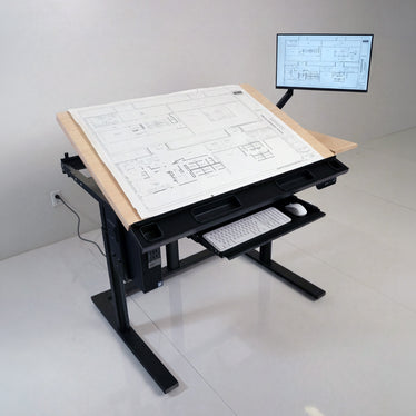 美品 STANDARD TRADE スタンダードトレード テーブル デスク PowerLift™ Electric Triad Drafting Table – VersaDesk