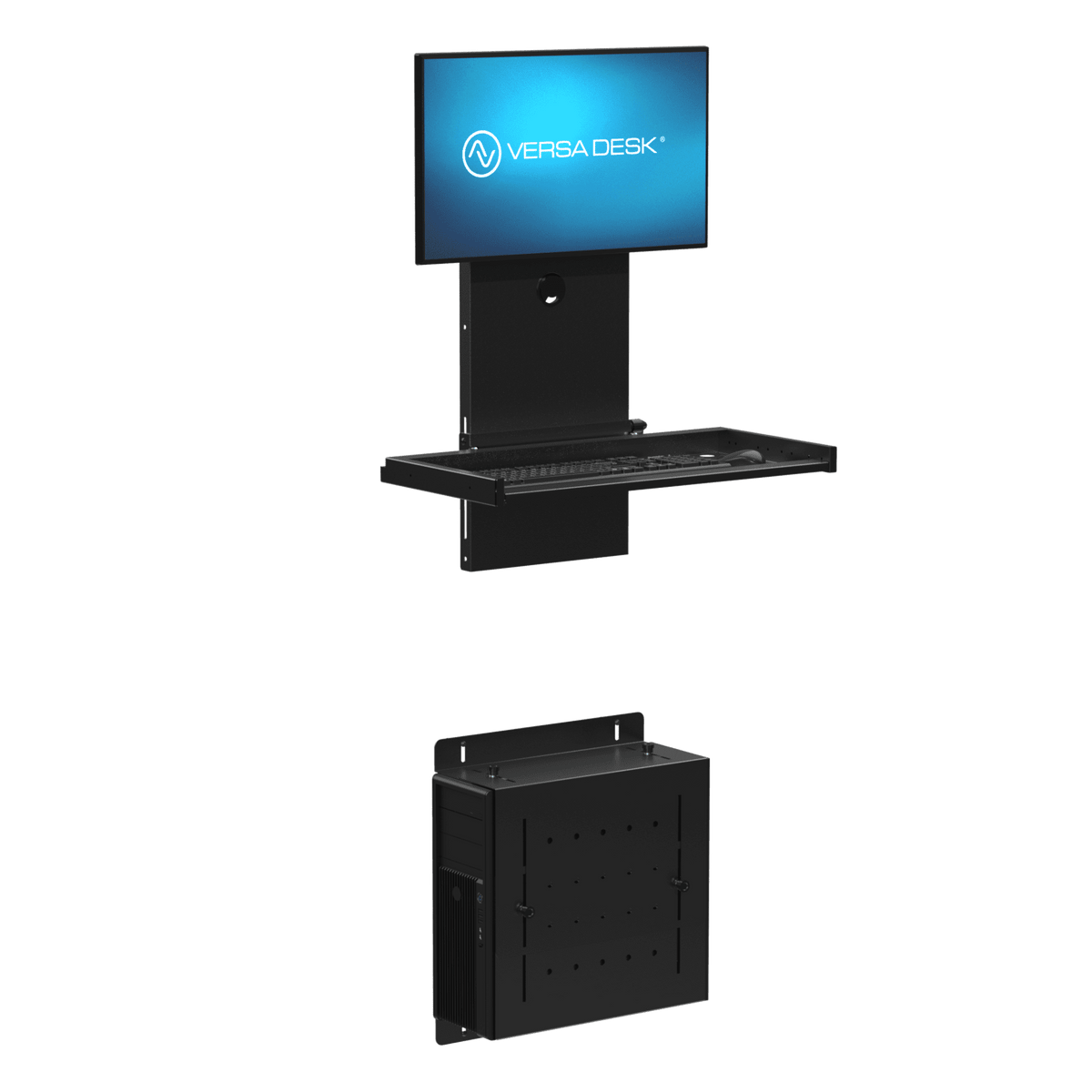 Ultra-Slim Wall Mount Computer Station, 14" Deep | VersaDesk