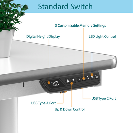 PowerLift® L-Shaped Standing Desk