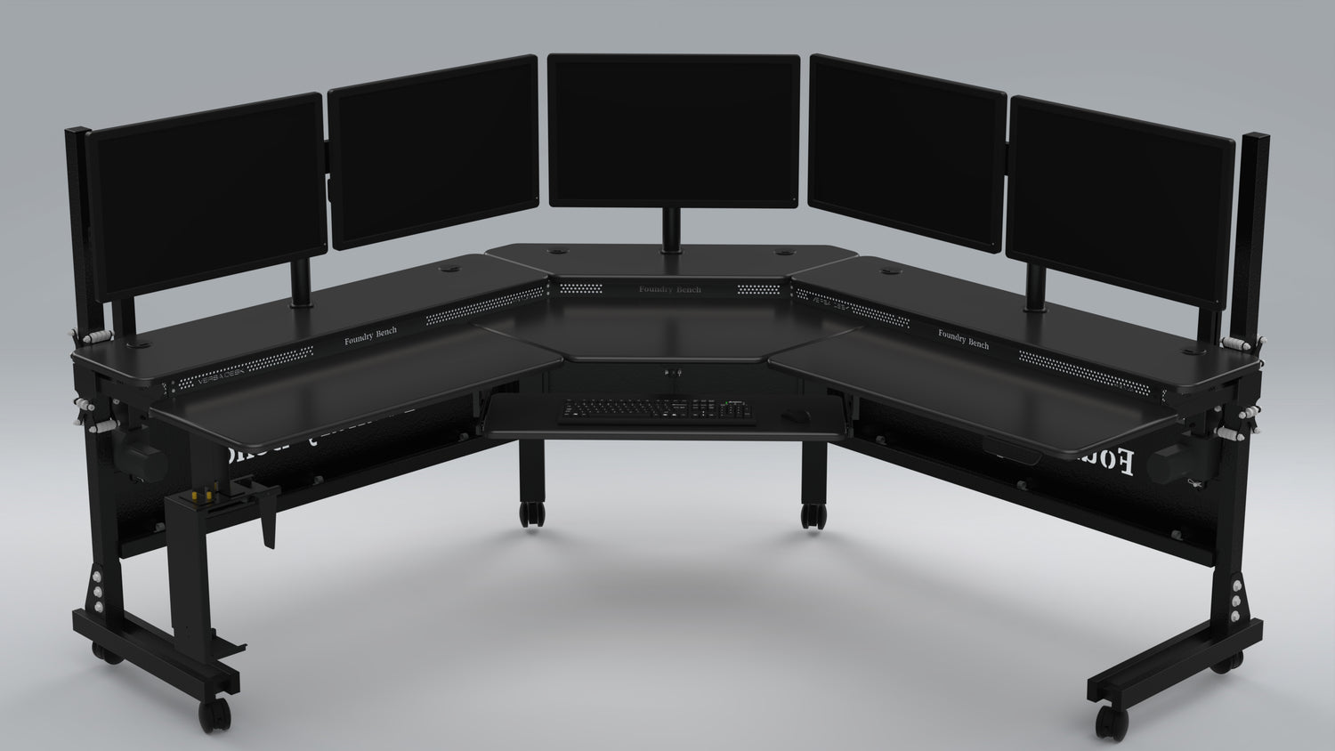 Foundry Bench™ Corner Standing Desk for flexible office workflow comfort