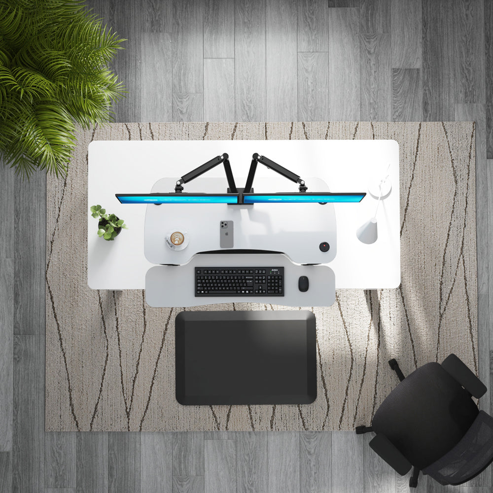 PowerPro Electric Standing Desk Converter with USB Charging