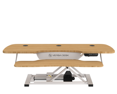 PowerPro® Elite Electric Standing Desk Converter with Programmable Switch, USB Port and Mobile APP - VersaDesk