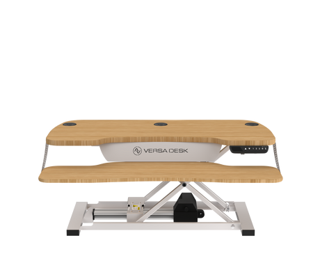 PowerPro® Elite Electric Standing Desk Converter with Programmable Switch, USB Port and Mobile APP - VersaDesk