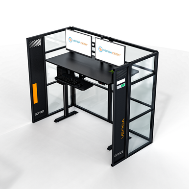 WorkNest® Cube C - Modern Glass Cubicle