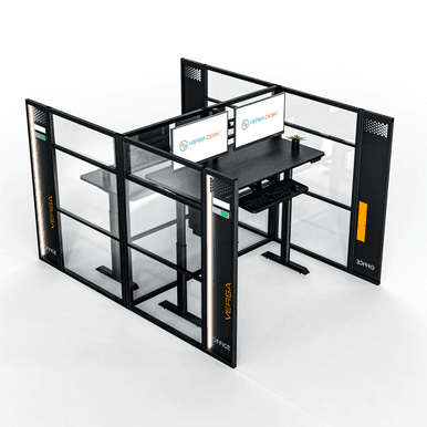 WorkNest® Cube H - Modern Glass Cubicle