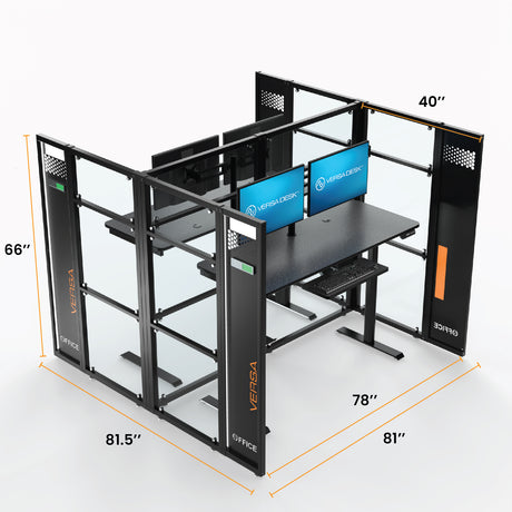 WorkNest® Cube H - Modern Glass Cubicle