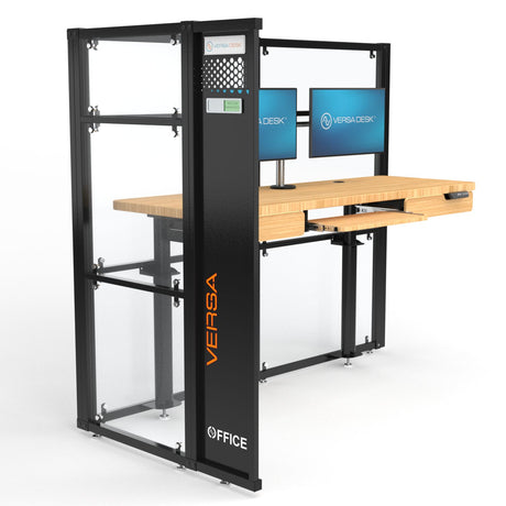 WorkNest™ Cube L - Modern Glass Office Cubicle