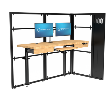 WorkNest™ Cube L - Modern Glass Office Cubicle