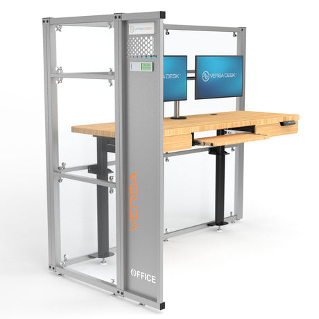 WorkNest™ Cube L - Modern Glass Office Cubicle