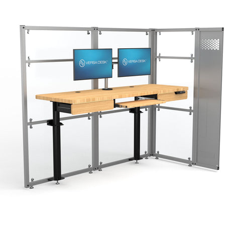 WorkNest™ Cube L - Modern Glass Office Cubicle