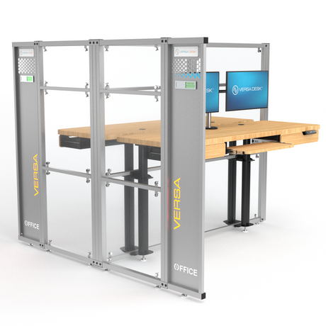 WorkNest™ Cube T - Modern Glass Office Cubicle