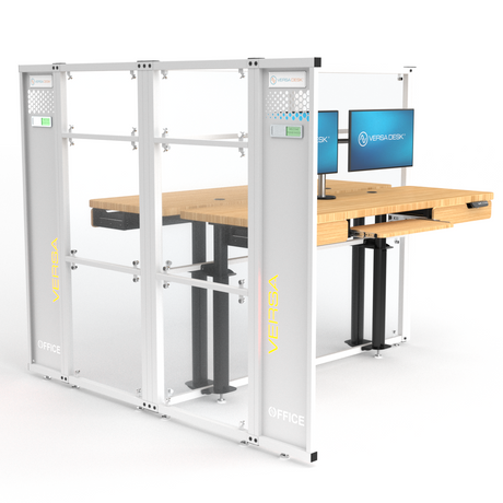 WorkNest™ Cube T - Modern Glass Office Cubicle