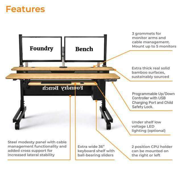 Foundry Bench® Standing Desk - VersaDesk