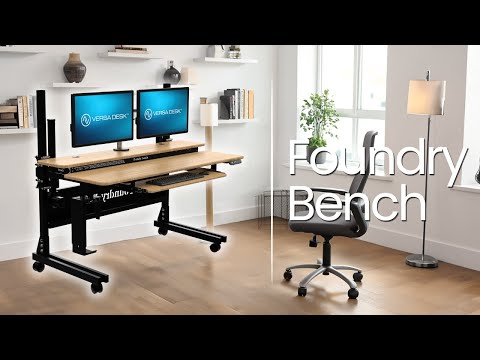 Electric standing desk workstation for productive office and remote work use