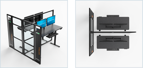 WorkNest® Cube T - Modern Glass Cubicle